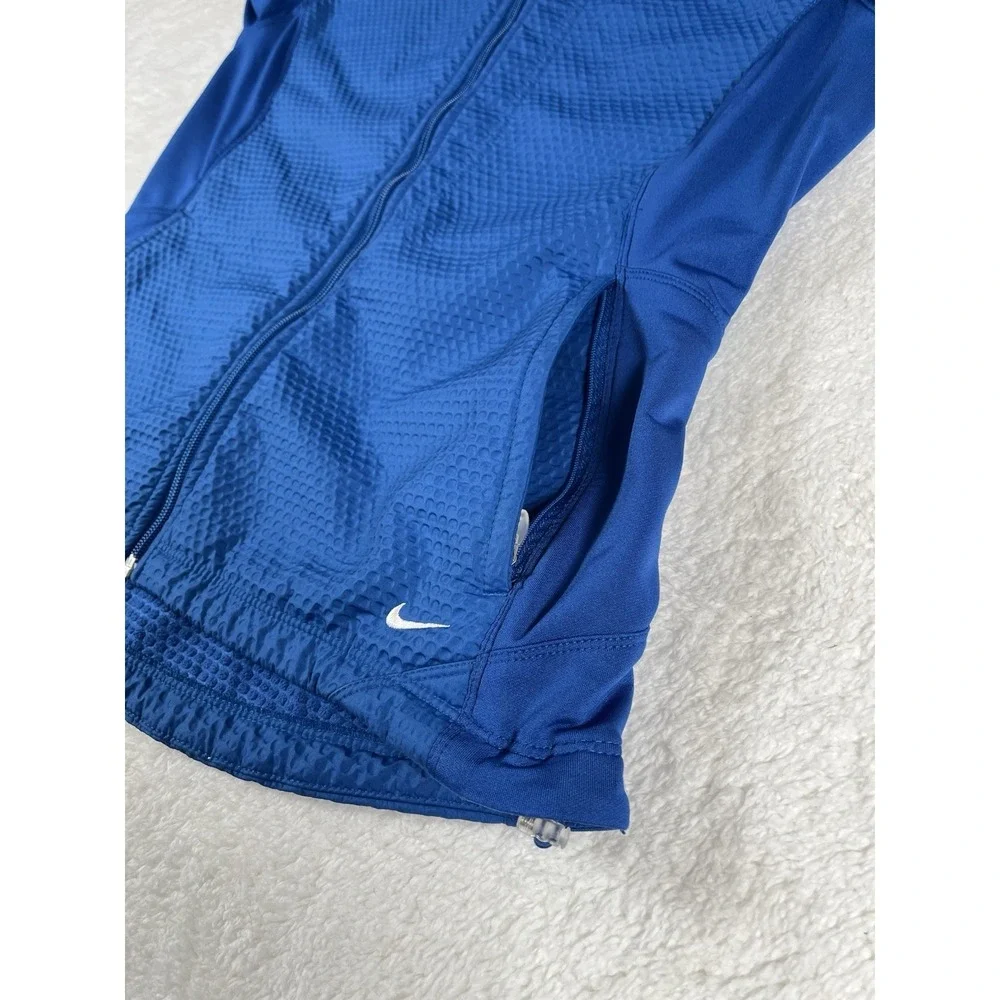 Nike Sphere Pro Royal Blue Full Zip Soft Shell Jacket Womens Sz Lg 12-14 Running